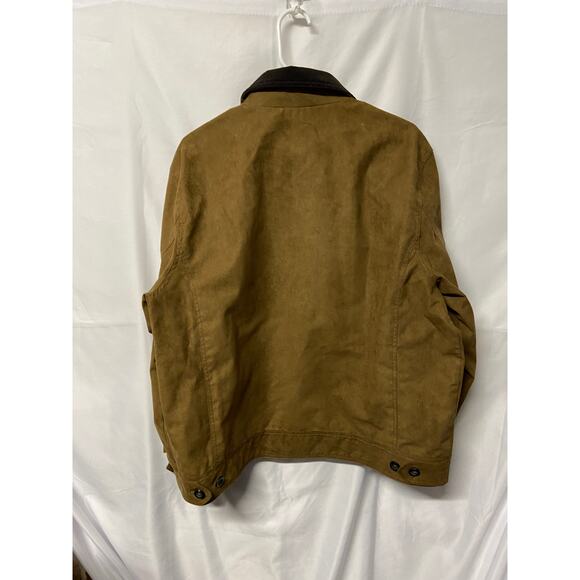 Round Tree & York Jacket Coat Faux Leather L Men's Zip Up Flannel Lined - Picture 10 of 11